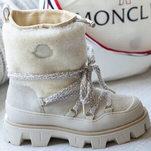 MONCLER - Peak Après Suede & Shearling Boots
